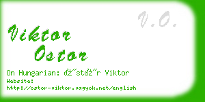 viktor ostor business card